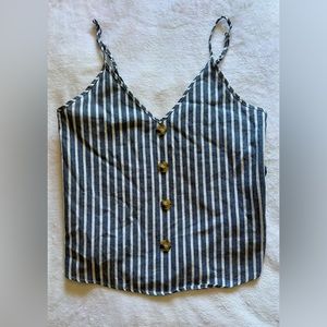 Cute Tank Top Blue and White Stripes